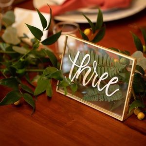 Wedding Table Number Decor (tables 1-9)